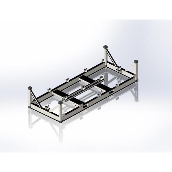 20-футовая платформа-флэтрэк (Flat Rack) для корзин судового крепежа — артикул OT-208 (20' FLAT RACK), аналоги: Z-8/20 (without 8 bins), FR 54.2 (without 8 bins), E17 (without 8 bins), PL-20X8/10 (without 8 bins), FLT-20 (without 8 bins)